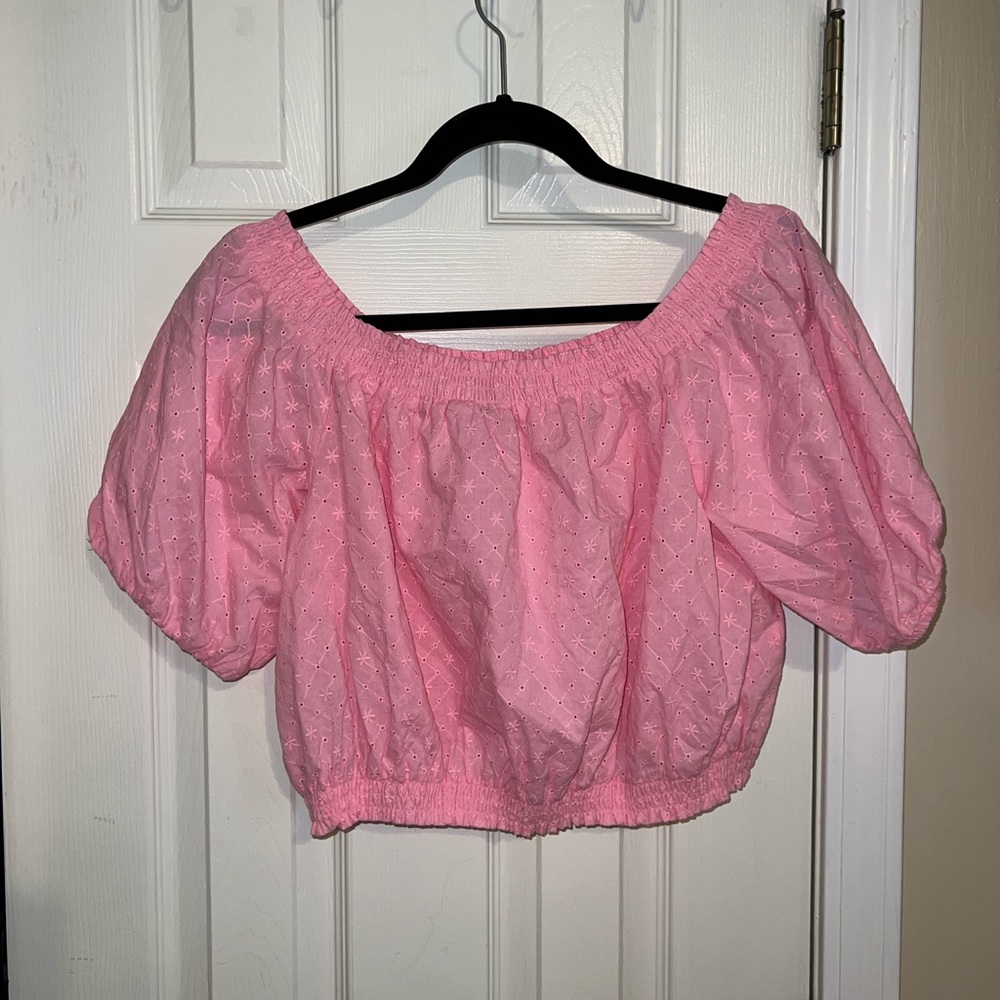 H&M Pink patterned blouse top